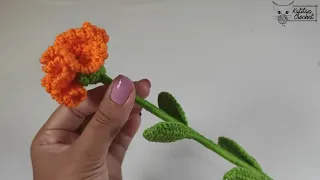 COMO HACER UN CLAVEL A CROCHET - PASO A PASO - FÁCIL Y RÁPIDO