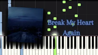 FINNEAS - Break My Heart Again | Piano Accompaniment (Synthesia)