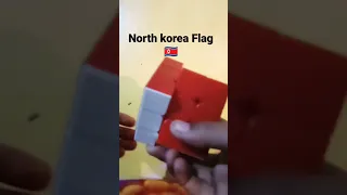 How to make North Korea Flag on 3x3 Rubik's cube in only 3 move #shorts