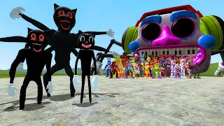 NEW BOSS CARTOON CAT VS ALL FNAF 1-9 SECURITY BREACH ANIMATRONICS in Garry's Mod!