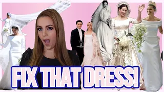 WHERE THE MEG WENT WRONG PLUS MORE ROYAL WEDDING GOWNS #fails #fashion #meghanmarkle #wedding #react