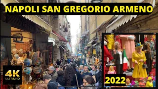 Napoli | SAN GREGORIO ARMENO | Presepe napoletano | 2022 Walking Tour [4K]