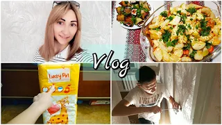 VLOG:👩‍👧Будни мамы/🥘готовим вместе/👍неожиданная находка/✔️Женя подключает свет🧰