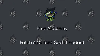 Blue Mage Patch 6.45 Tank Spell Loadout