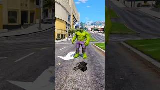 GTA V POWER RANGER KILLED HULK'S HUSKY 😲 #shorts