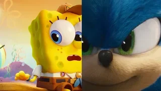 Spongebob: Sponge on the Run and Sonic the Hedgehog Tralier Reactions! TWO VIDEOS IN ONE!!