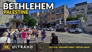 4K Bethlehem Palestine ❤️  Walking Tour - Church of the Nativity - Birthplace of Jesus