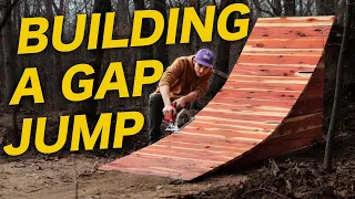 We Built a Crazy Bike Jump with Beautiful Cedar Wood in the Backyard!