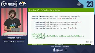 Lightning Talk: Writing a Better std::move - Jonathan Müller - CppCon 2023