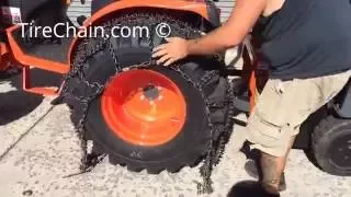 TireChain.com Studded Tractor Tire Chains Installation Video