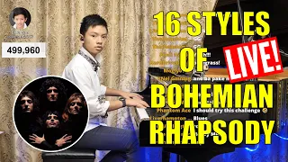 Bohemian Rhapsody But Not As You Know It! 16 Styles - Live! | Cole Lam 13 Years Old