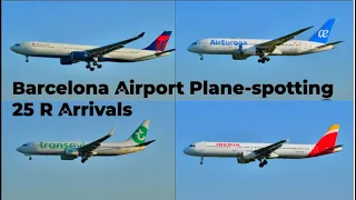 Barcelona Airport Planespotting Part 1 | 25R Arrivals