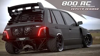 Maruti Suzuki 800 Overkiller Rear Engined Concept | Zephyr Designz | 4K |