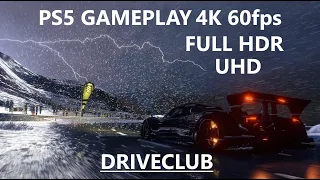 DRIVECLUB Gameplay PS5 Full HD 4K 60fps - Heavy Rain In Norway 2021 FULL HDR 2160p Ultra Realistic