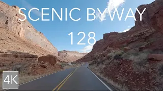 Moab Utah Scenic Byway 128 Scenic Drive - 4K Driving Tour