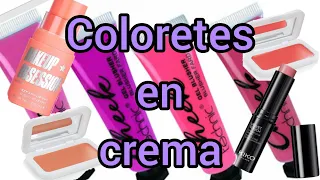 COLORETES EN CREMA. TOP 4 de mi colección de coloretes en crema.