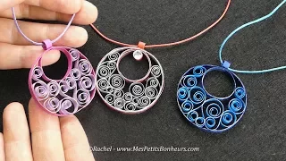 DIY - BIJOU en Quilling - Pendentif en Papier FACILE