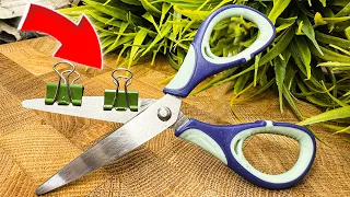 Scissors are SHARPER THAN A RAZOR! THE easiest way to sharpen scissors with your own hands