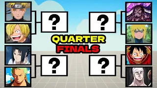 ANIME TOURNAMENT - NARUTO vs ONE PIECE - QUARTER FINALS | TABS - Totally Accurate Battle Simulator