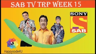 Sony Sab Tv  Barc Trp of week 15|| All Shows of this Week ||