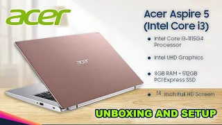 Aspire 5 A514-54-344A | Unboxing Acer Aspire 5 | Intel Core i3 11th Gen | Sakura Pink.