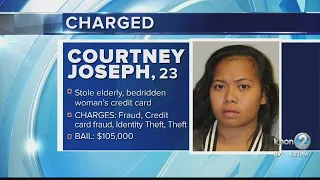 Woman charged after stealing an elderly woman's credit card