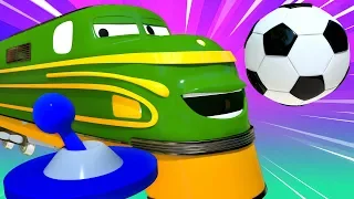 Troy The Train -  Special FIFA - FIFA video game - Car City ! Train Cartoon for children