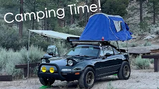Camping At Los Angeles Highway With My Lifted Camper Miata!
