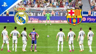 FC 24 | Ronaldo Messi Neymar Mbappe Haaland Vinicius Salah vs FC Barcelona | Penalty Shootout - PS5
