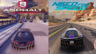 Asphalt 9 : Legends vs Need For Speed No Limits - Lamborghini Centenario Gameplay - HD 60fps