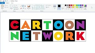 How to draw a colorful Cartoon Network logo using MS Paint | How to draw on your computer