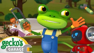 Stuck In The Mud | Gecko's Garage 3D | Robot Cartoons for Kids | Moonbug Kids