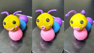 How to make caterpillar clay modelling, Worm Clay Toys Making, caterpillar clay Video for Toddlers