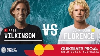 Matt Wilkinson vs. John John Florence - Quiksilver Pro Gold Coast 2017 Semifinals, Heat 1