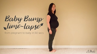 Baby Bump Timelapse - Pregnant to Baby in 60 seconds