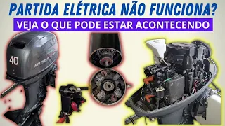 PROBLEMAS COM PARTIDA ELÉTRICA EM MOTOR DE POPA (DICAS DE CONSERTO)