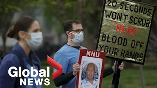 Coronavirus outbreak: Nurses protest outside White House demanding more protective gear amid crisis