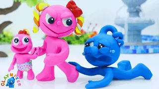 Clay Mixer Français | Pinky a pris son enfant et a laissé Blue seul | Dessin animé français