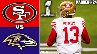 49ers vs. Ravens Simulation | Super Bowl 58 | Madden 24 PS5