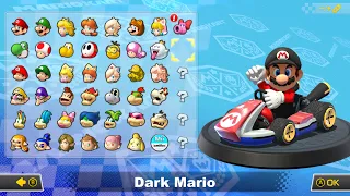 What if you play Dark Mario in Mario Kart 8 Deluxe (DLC Courses) 4K