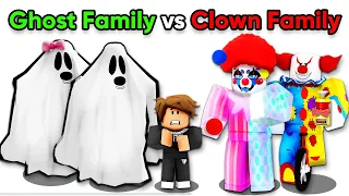 GHOST Family vs CLOWN Family.. (Brookhaven RP)