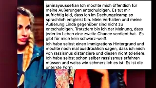 Janina Youssefian Offizielles Statement nach Dschungelcamp Rassismus Rauswurf