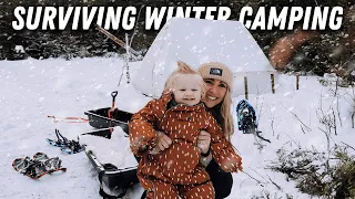 We Went WINTER CAMPING with a Toddler IN CANADA (slept in the snow)