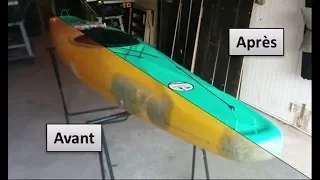 Réparer kayak en fibre de verre et résine