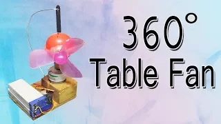 How to make 360° Degree Rotation Table Fan | HomeMade DIY Project