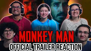 MONKEY MAN TRAILER REACTION! Starring Dev Patel & Sobhita Dhulipala | John Wick meets KGF!