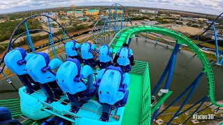 Kraken Floorless Coaster 2022 | Ice Breaker launch Coaster | SeaWorld Orlando 2022