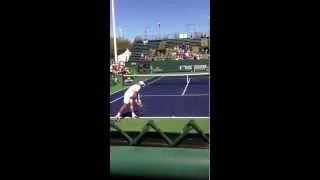 Jeremy Chardy serving 2013 BNP Open