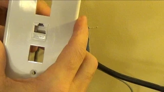 How to Install a Cat 5e Network Cable Wall Plug/Jack - RJ45