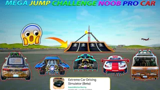Noob Pro Car Mega Jump Challenge - Extreme Car Driving Simulator 2023